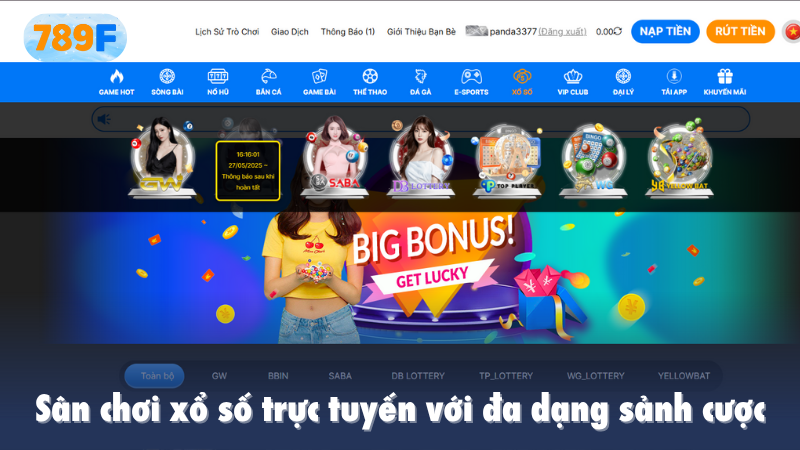 Sân chơi xổ số trực tuyến với đa dạng sảnh cược