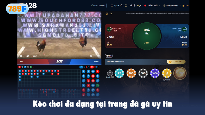 Kèo chơi đa dạng tại trang đá gà uy tín